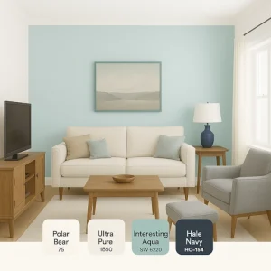 image of a modern and refreshing small living room color scheme